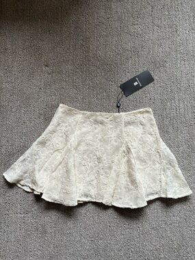 Floral Lace Mini Skirt Cover Up